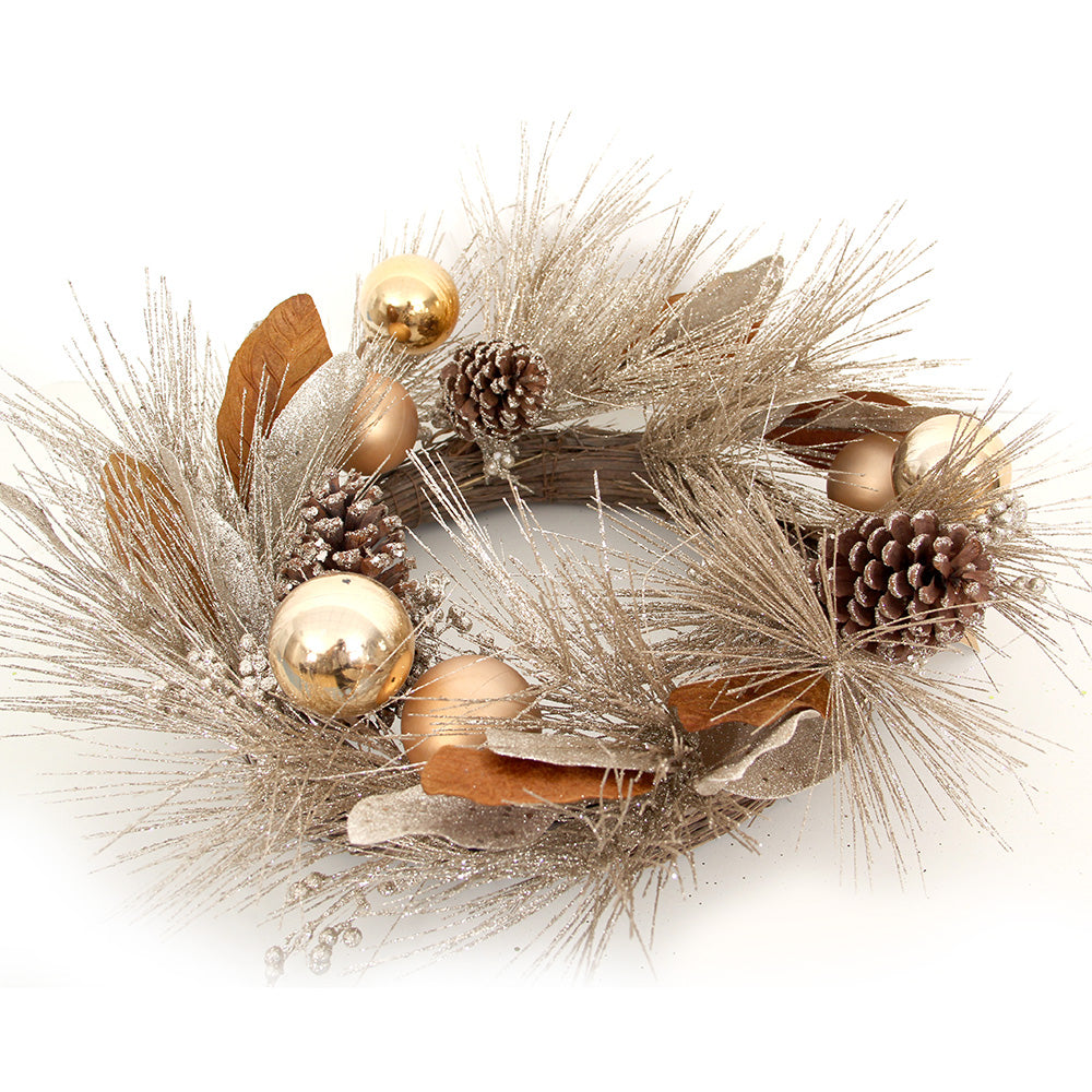 Ready to Ship Inventory Spot Goods! 5.99$ 70cm With Brown Inner Box Artificial Christmas Wreath Christmas Decoration