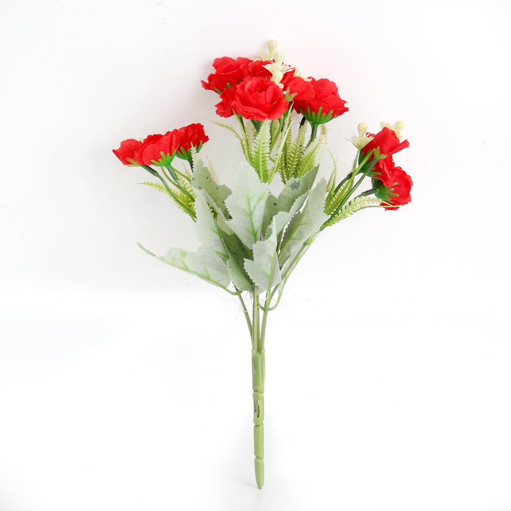 Factory Wholesale Carnation Artificial Flower 30CM Silk Rose Bouquet for Homen Wedding Decoration