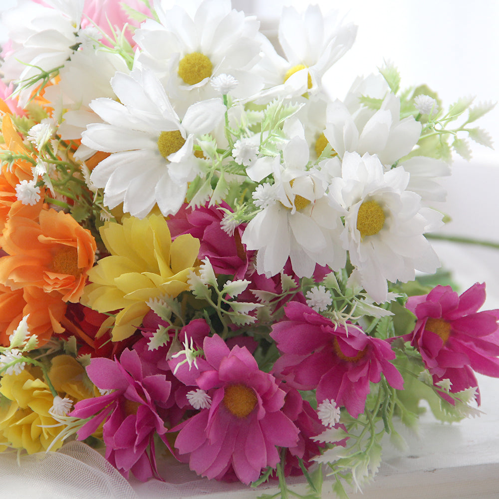 33CM 10 Heads Sun Silk Chrysanthemums Spring and Summer Artificial Flower Home Decoration