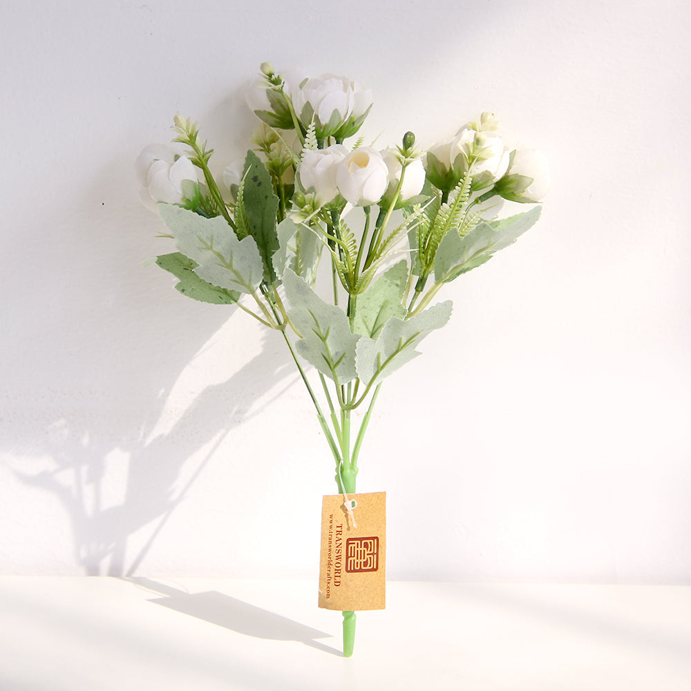 30CM Small Diamond Rose Bouquets Wedding Peony Artificial Flowers Home Decoration