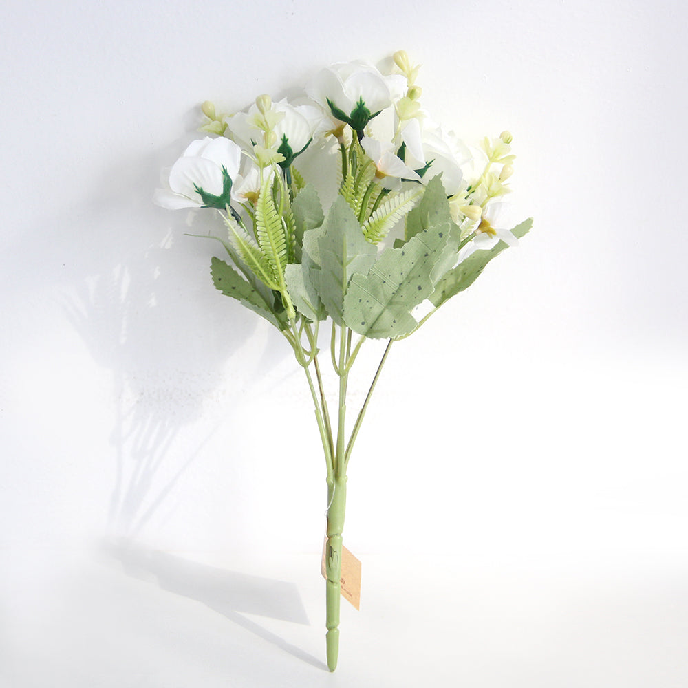 30CM 5 Fork Horn Silk Rose Artificial Flower Bouquet Home Decoration Wedding Decoration