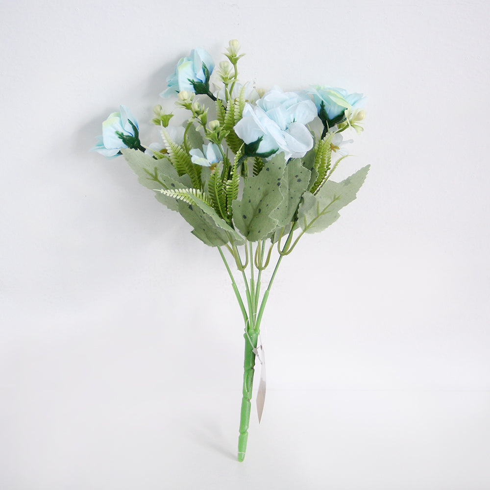 30CM 5 Fork Horn Silk Rose Artificial Flower Bouquet Home Decoration Wedding Decoration