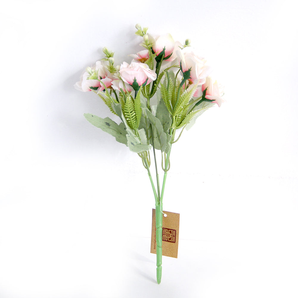 30CM 5 Fork Horn Silk Rose Artificial Flower Bouquet Home Decoration Wedding Decoration
