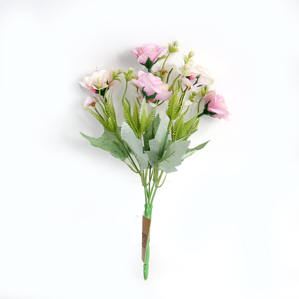 30CM 5 Fork Horn Silk Rose Artificial Flower Bouquet Home Decoration Wedding Decoration