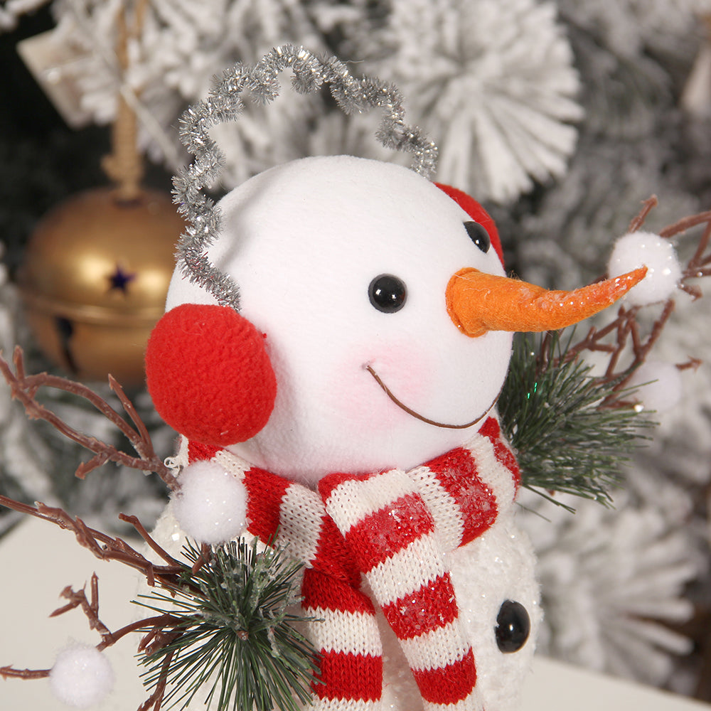 Snowman Felt Christmas DIY Christmas Snowman with Ornaments Christmas Wall  for Kids toy