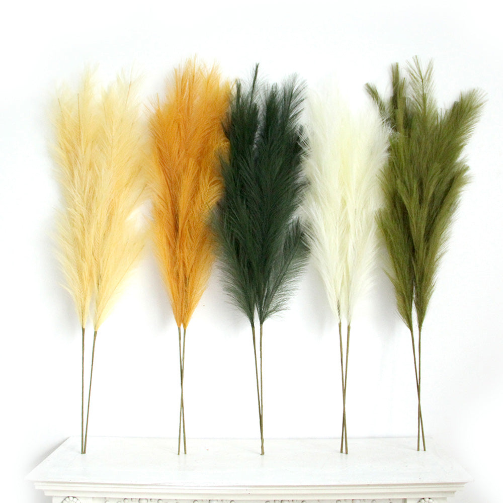 Hot 110cm Pampas Grass Decor Bright Color Artificial Pampas Grass Colored Flowers for Decoration Wedding Artificial