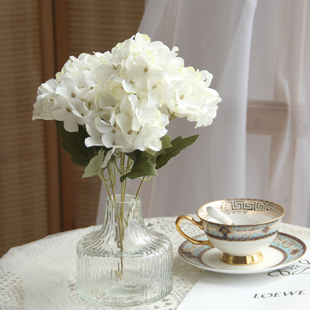 High Quality 13INCH 6 forks Silk Flowers Hydrangea Multicolour Artificial Hydrangea Flowers Good-looking Wedding Flowers