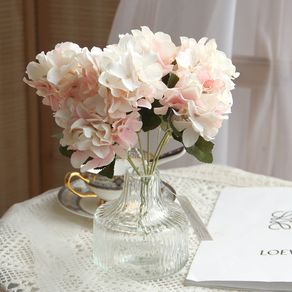 High Quality 13INCH 6 forks Silk Flowers Hydrangea Multicolour Artificial Hydrangea Flowers Good-looking Wedding Flowers
