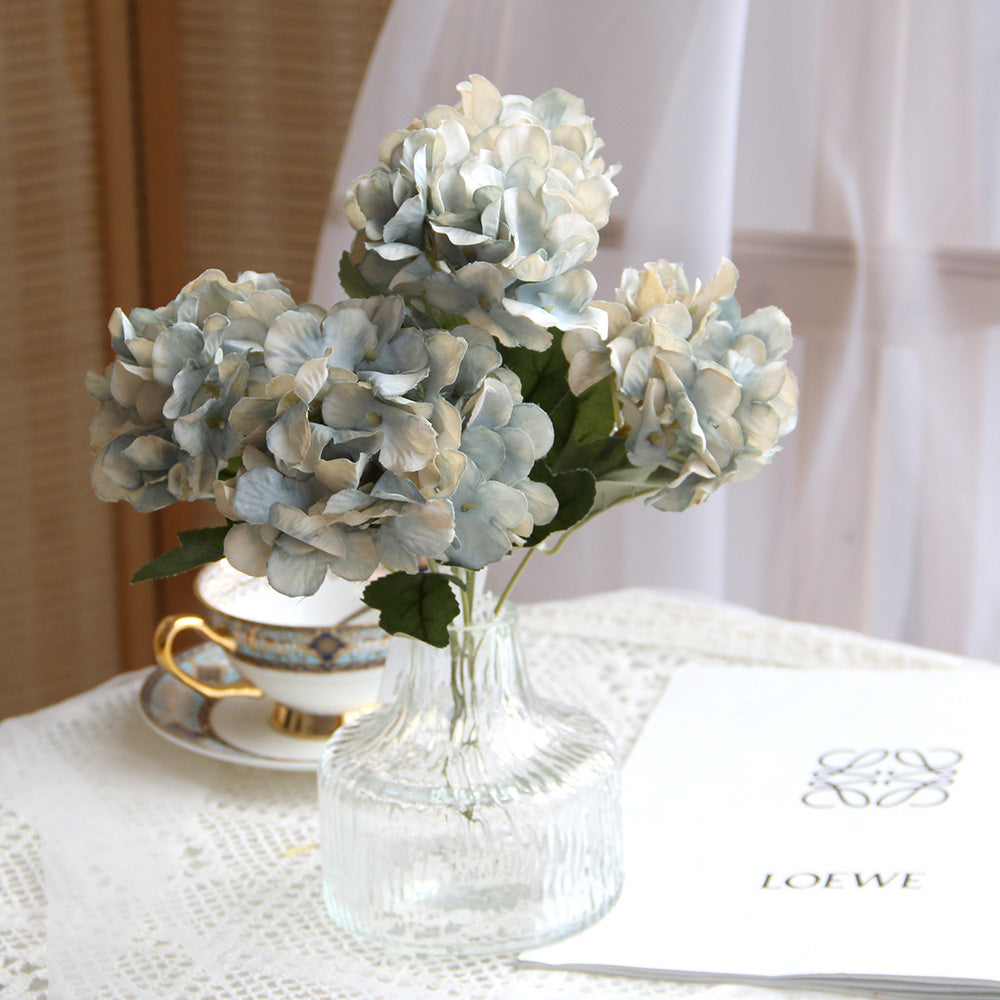 High Quality 13INCH 6 forks Silk Flowers Hydrangea Multicolour Artificial Hydrangea Flowers Good-looking Wedding Flowers
