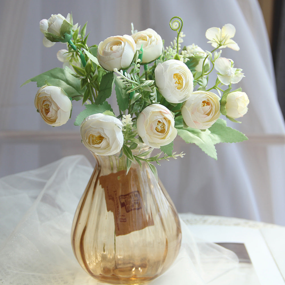 Artificial Silk Flower Bush Wedding and Home Decor Factory Wholesale Garden Outdoor Decorations Hot Flowers Indoor Gifts