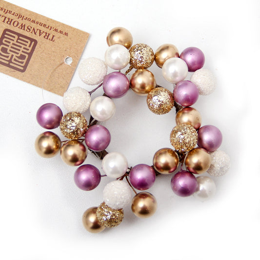 Fashional Small 3.54inch Candle Ring Christmas Acrylic Candle Ring for Holiday Christmas decoration