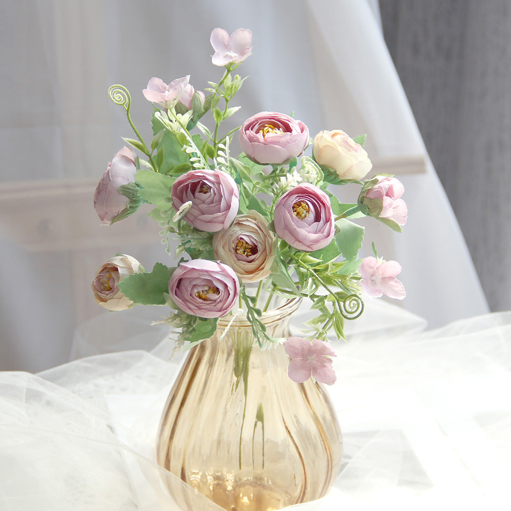 Artificial Silk Flower Bush Wedding and Home Decor Factory Wholesale Garden Outdoor Decorations Hot Flowers Indoor Gifts