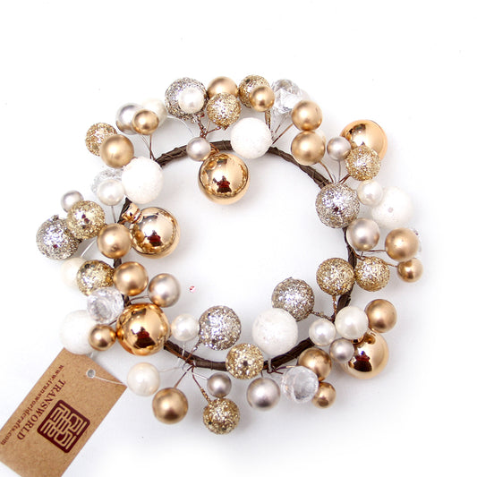 Exquisite Design 7Inch Christmas Acrylic Candle Ring Decor For Christmas Decoration