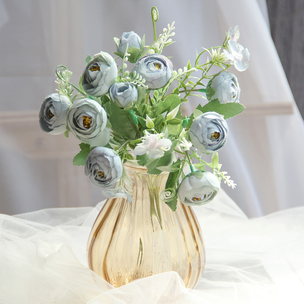 Artificial Silk Flower Bush Wedding and Home Decor Factory Wholesale Garden Outdoor Decorations Hot Flowers Indoor Gifts