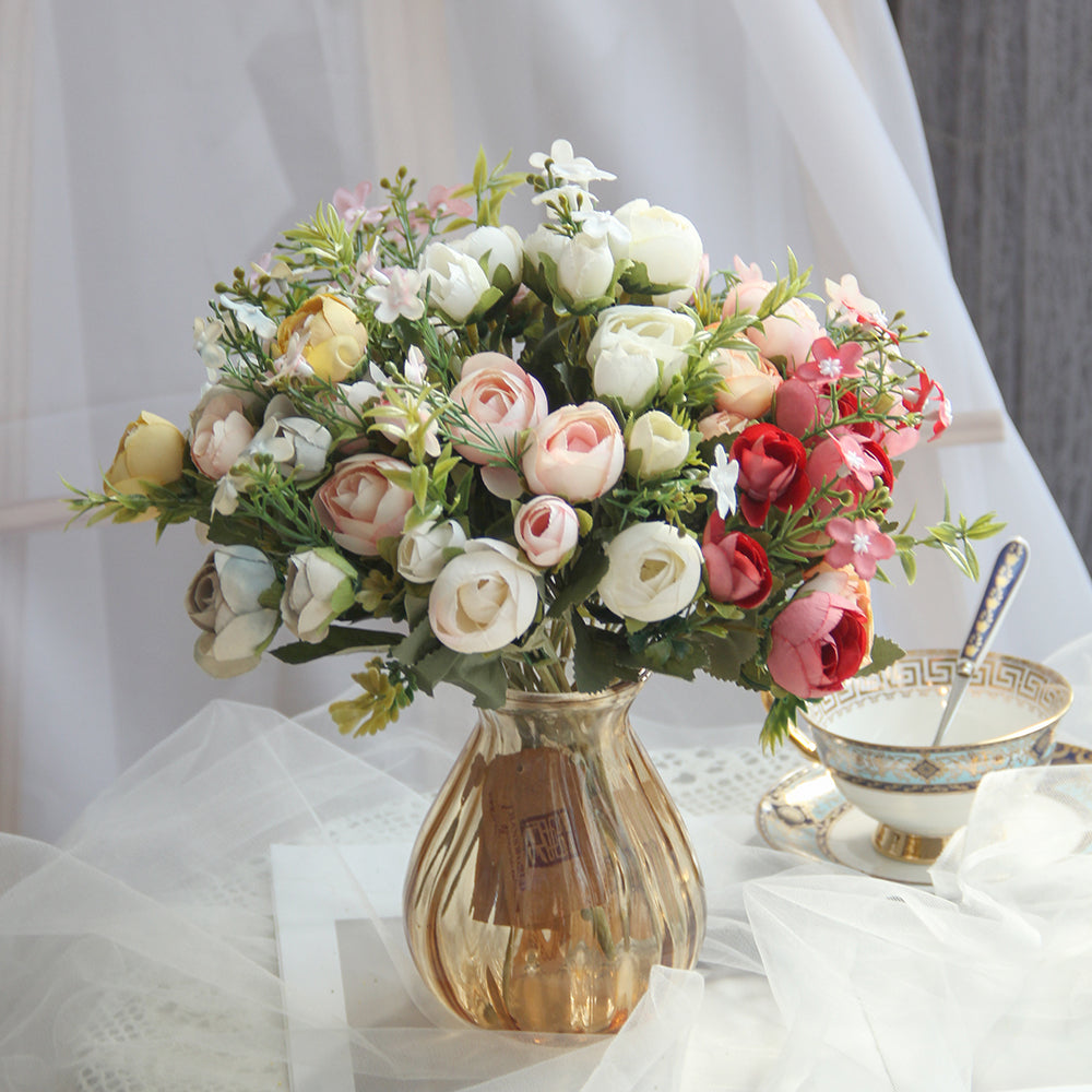 Hydrangeas Flowers Artificial Wedding Artificial Christmas Wedding Decoration Flowers Artificial Decorative Flowers Floral Spray Artificial Flower Spring