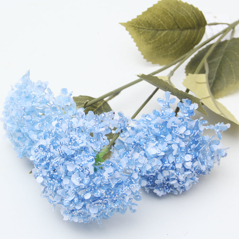 67cm 3 heads wood hydrangea artificial flower summer
