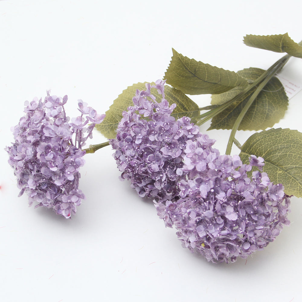 67cm 3 heads wood hydrangea artificial flower summer