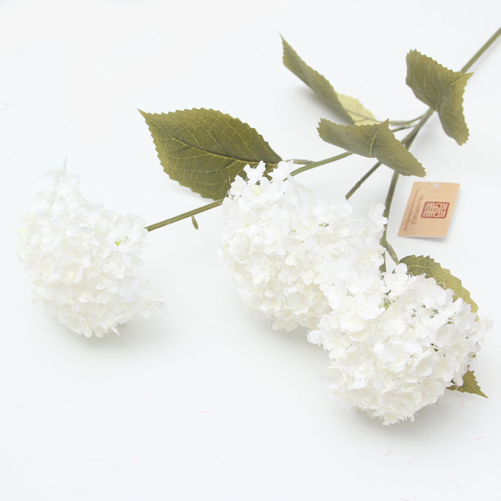 67cm 3 heads wood hydrangea artificial flower summer