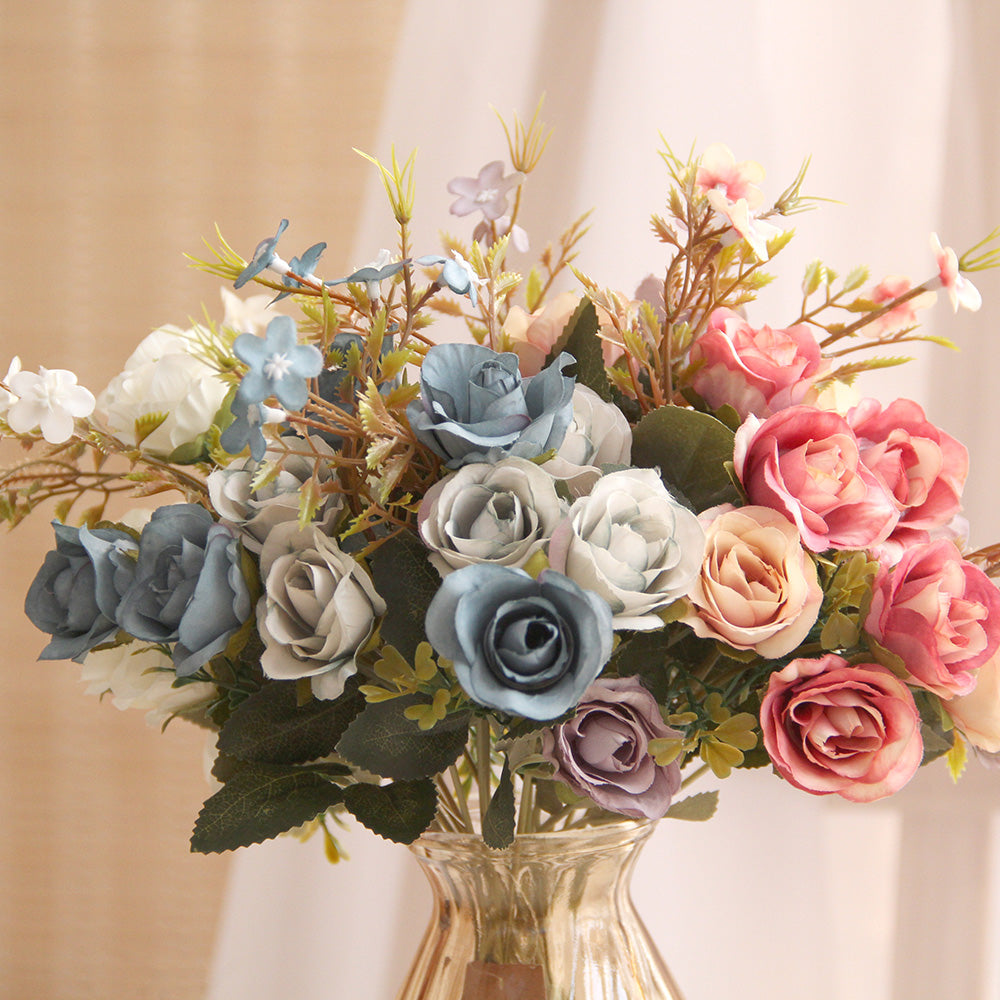 Hot-selling Top Seller Artificial Flowers in Bulk Wedding Decoration Roses Artificial Flowers Bouquet Flower Centerpieces for Table