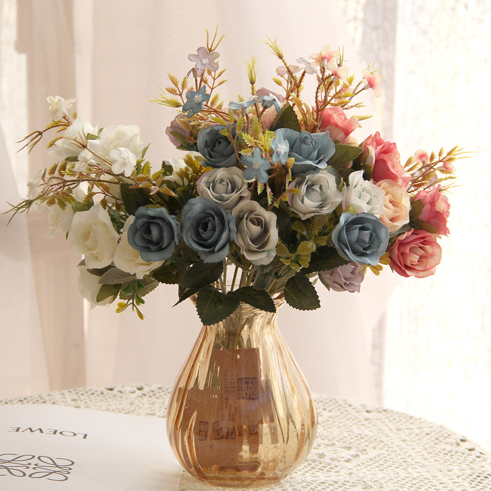 Hot-selling Top Seller Artificial Flowers in Bulk Wedding Decoration Roses Artificial Flowers Bouquet Flower Centerpieces for Table