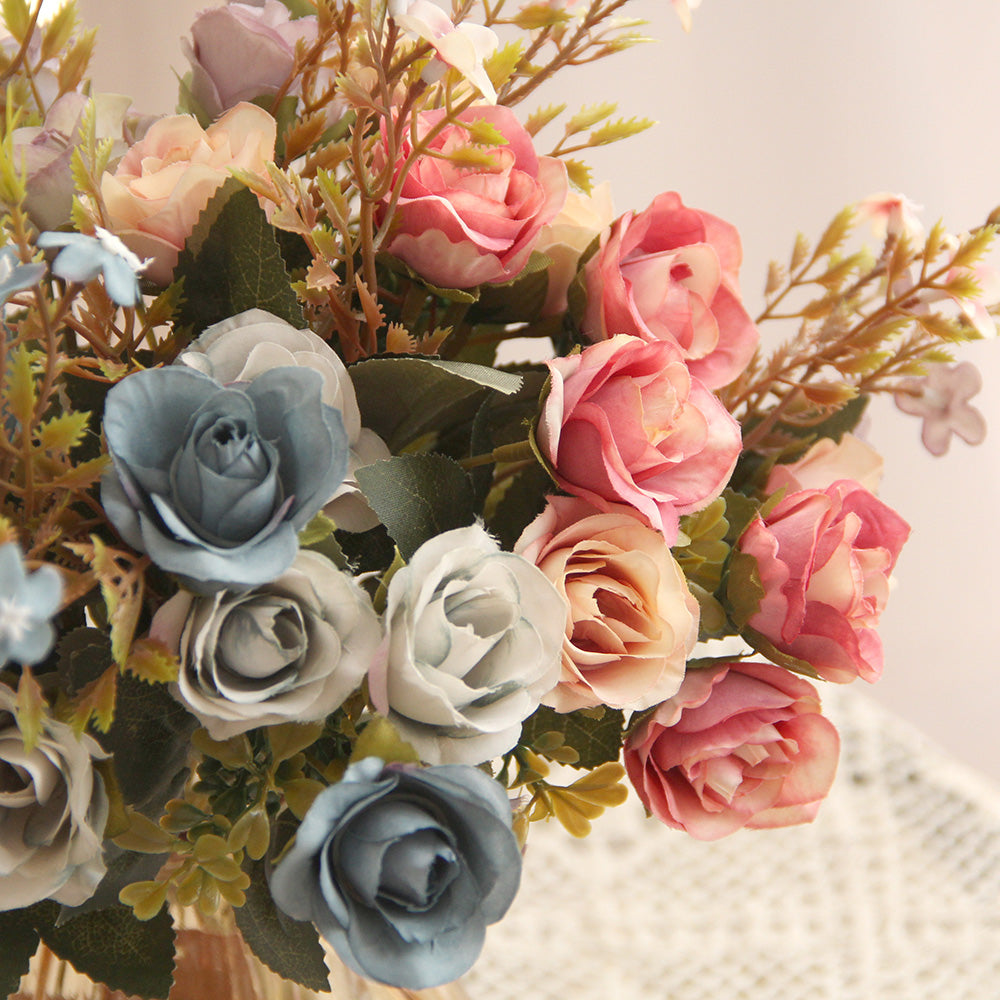 Hot-selling Top Seller Artificial Flowers in Bulk Wedding Decoration Roses Artificial Flowers Bouquet Flower Centerpieces for Table