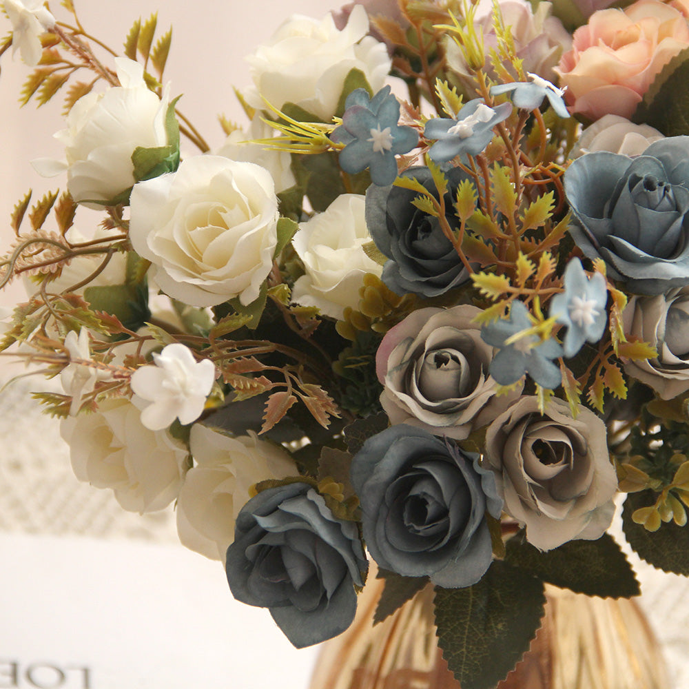 Hot-selling Top Seller Artificial Flowers in Bulk Wedding Decoration Roses Artificial Flowers Bouquet Flower Centerpieces for Table