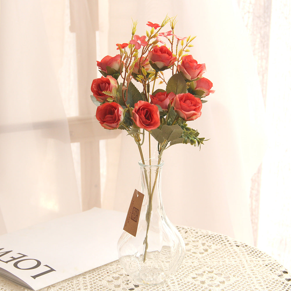 Wholesale High Quality 12.6INCH Artificial Rose Flower High Simulation Home Wdding Party Decorative flower