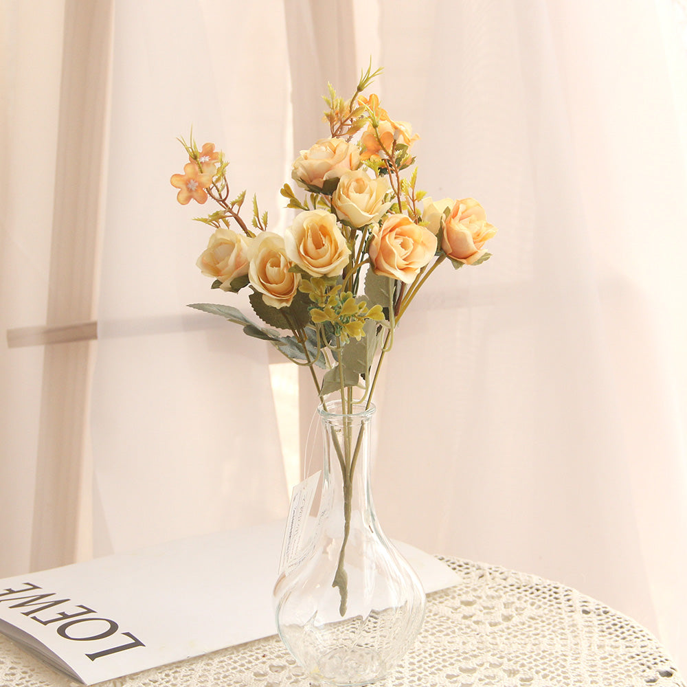 Wholesale High Quality 12.6INCH Artificial Rose Flower High Simulation Home Wdding Party Decorative flower