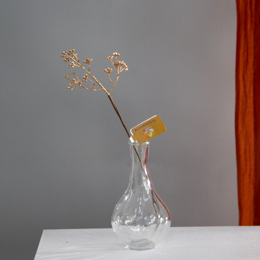 Long Branches 30cm Artificial Golden Picks Leaf for Christmas Decorations