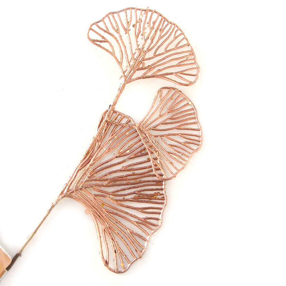 Wholesale Christmas Picks Golden Pick/Spray 40cm Glittered Leaf Gold Branches for Party & Holiday Supplies