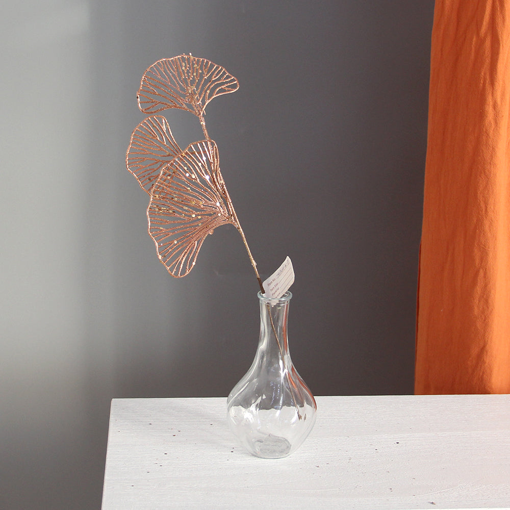 Wholesale Christmas Picks Golden Pick/Spray 40cm Glittered Leaf Gold Branches for Party & Holiday Supplies
