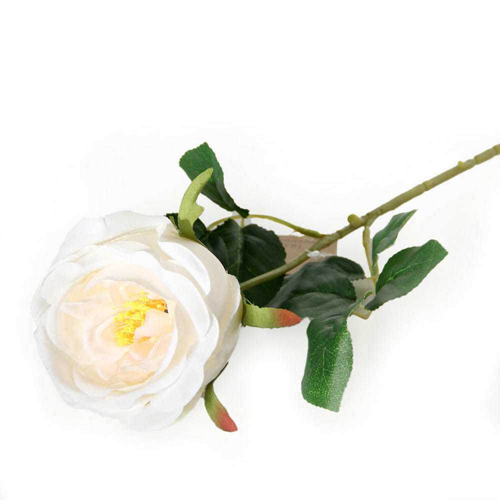 Wholesale Handmade DIY Flower Ball Single Branch Austin Rose Camellia Artificial Flowers Decorative Plastic Material