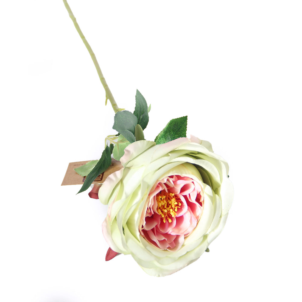 Wholesale Handmade DIY Flower Ball Single Branch Austin Rose Camellia Artificial Flowers Decorative Plastic Material