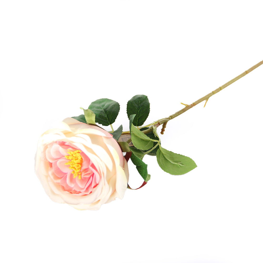 Wholesale Handmade DIY Flower Ball Single Branch Austin Rose Camellia Artificial Flowers Decorative Plastic Material