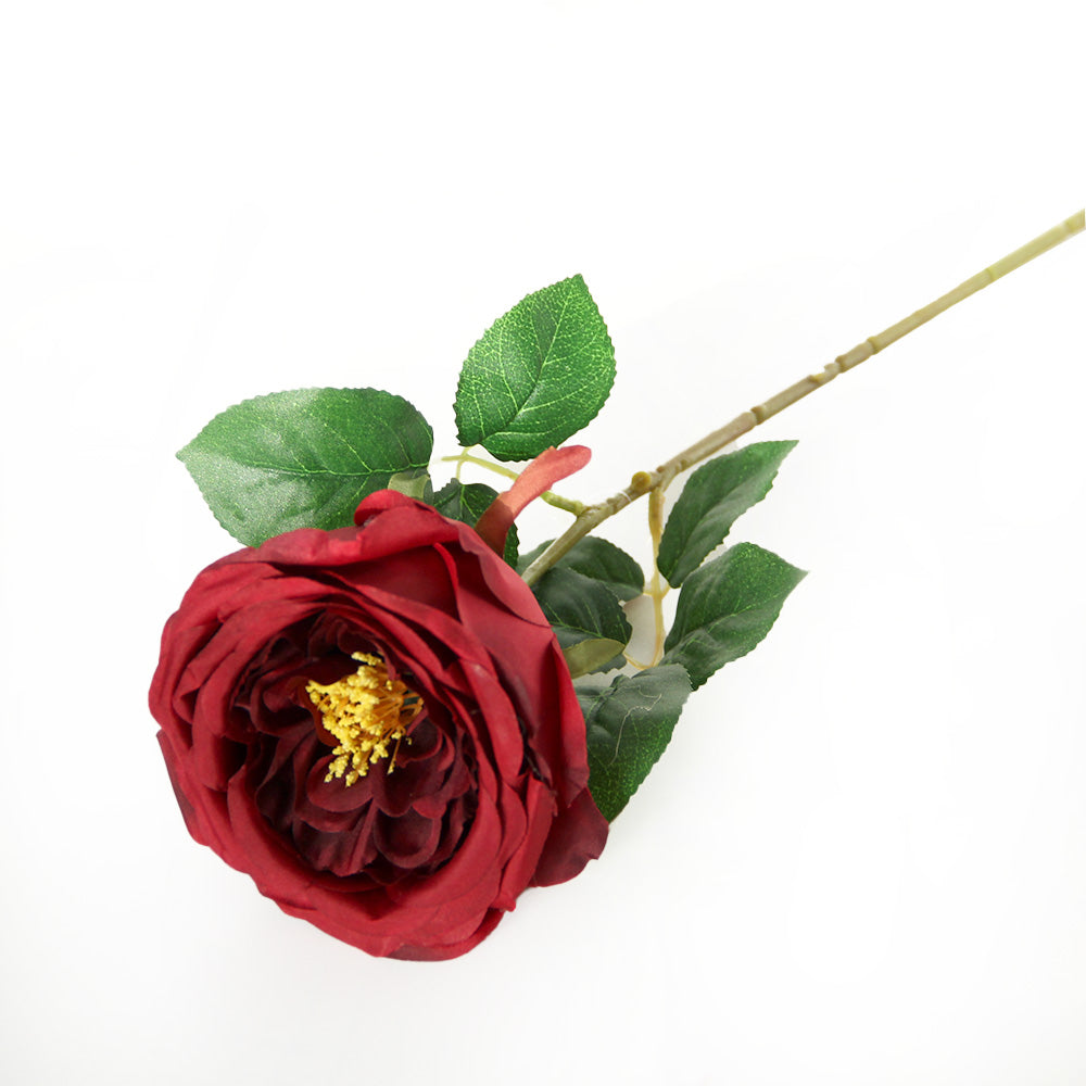 Wholesale Handmade DIY Flower Ball Single Branch Austin Rose Camellia Artificial Flowers Decorative Plastic Material