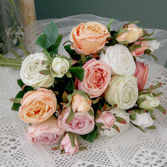 Most popular Artificial Rose Flower Artificial Flowering Plants for Home Decoration
