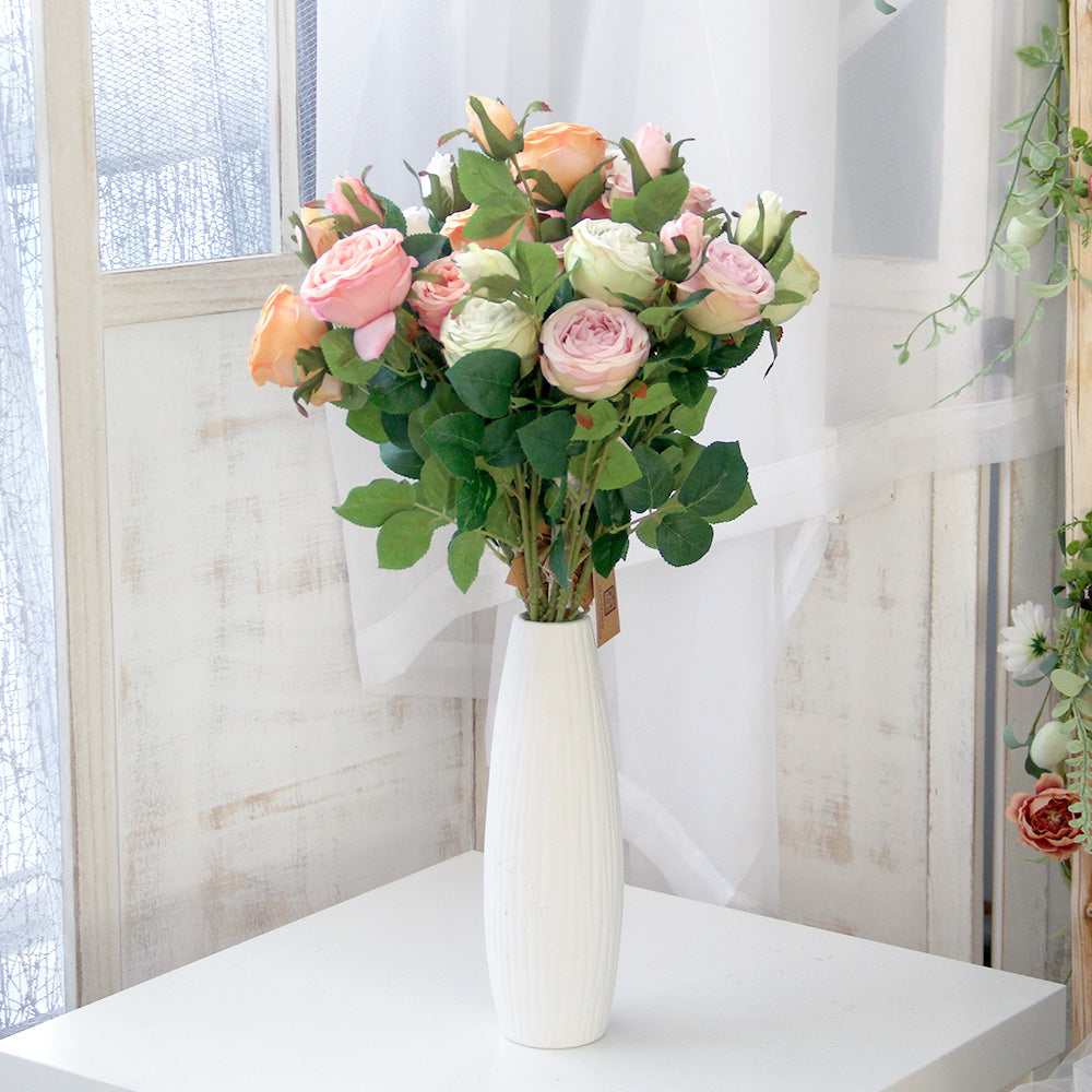 63cm 3 Heads Tineke Rose Spray Artificial Flower Home Decoration Table Decoration