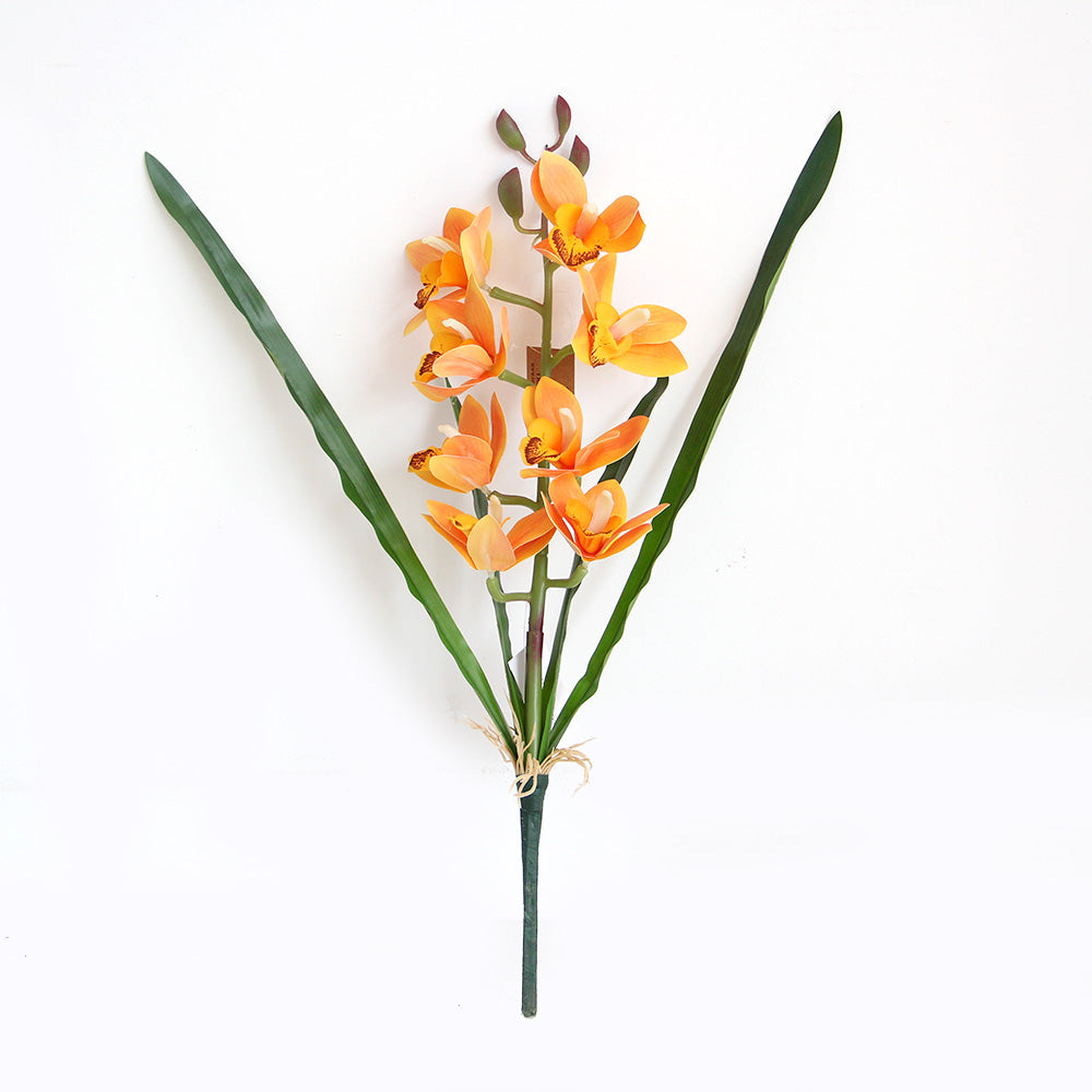 54cm 3D 8 heads cymbidium orchid artificial flower home decoration