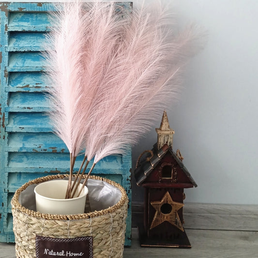 80cm Artificial Pampas Grass Dirty Pink Pampas Grass Decor Wedding Immortal Non-polluting Fake Pampas Grass