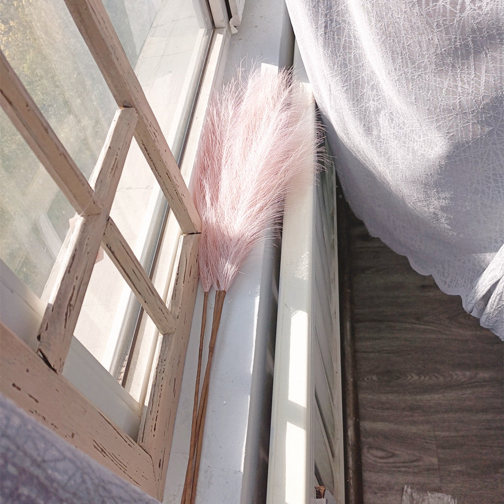 80cm Artificial Pampas Grass Dirty Pink Pampas Grass Decor Wedding Immortal Non-polluting Fake Pampas Grass