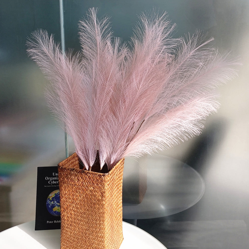 80cm Artificial Pampas Grass Dirty Pink Pampas Grass Decor Wedding Immortal Non-polluting Fake Pampas Grass