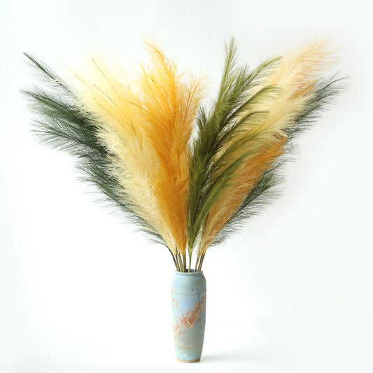 Hot 110cm Pampas Grass Decor Bright Color Artificial Pampas Grass Colored Flowers for Decoration Wedding Artificial