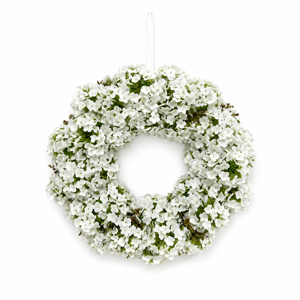 Real Touch Artificial Hydrangea Flower Wreath for Home Wedding Christmas Decoration