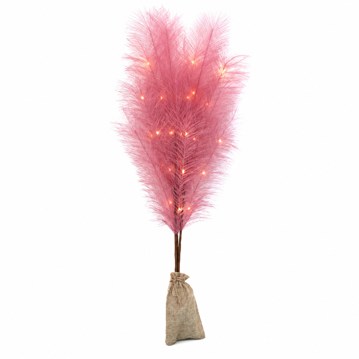 Lighted Artificial Pampas Grass Branches for Home Wedding Party Decoration