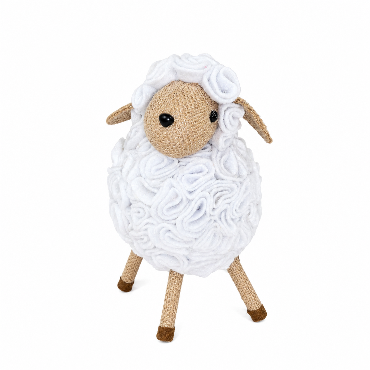 Gift Felt Sheep with Rose Texture for Home Festival Party Decoration