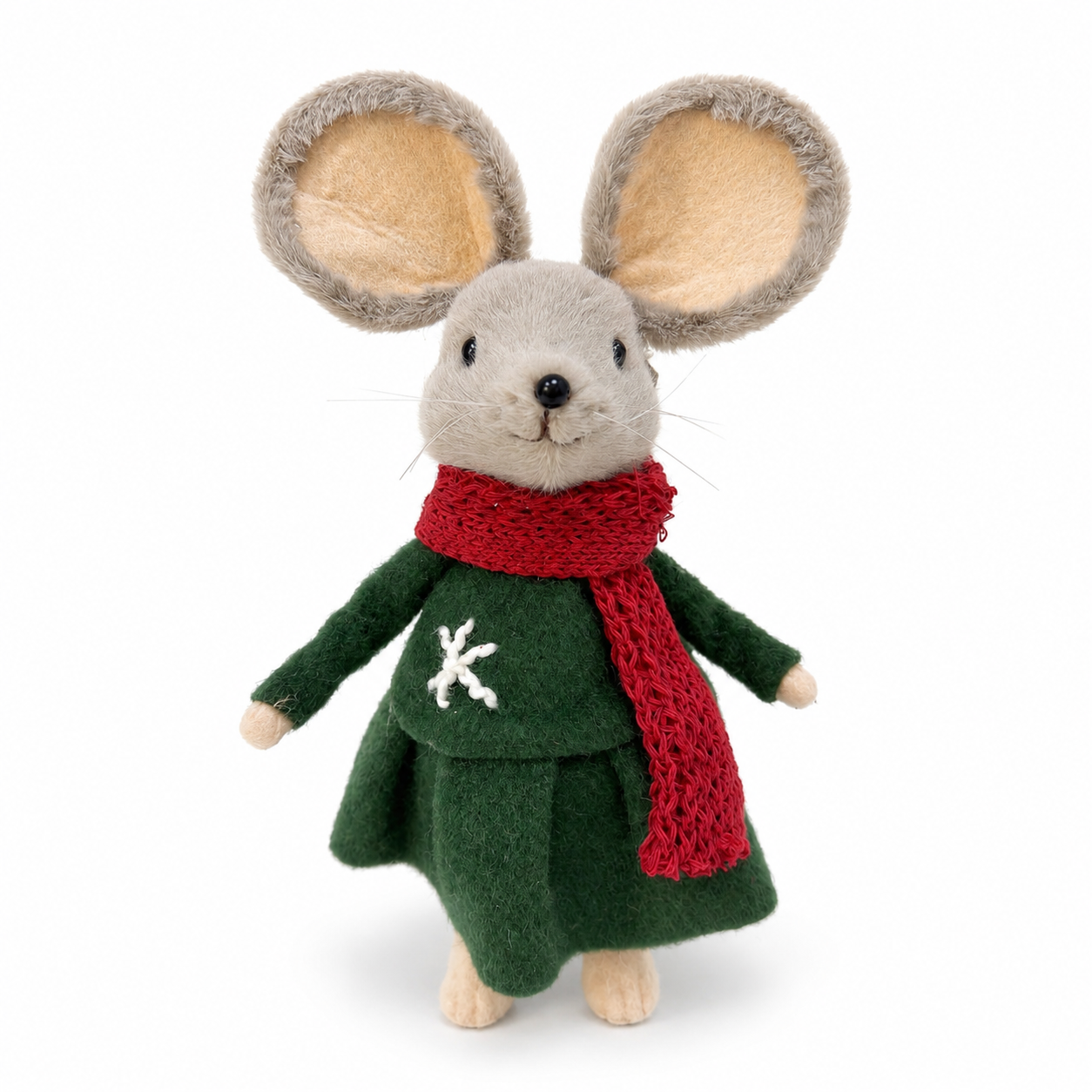 Standing Christmas Mouse Figurine Gift for Festival Christmas Tabletop Decoration