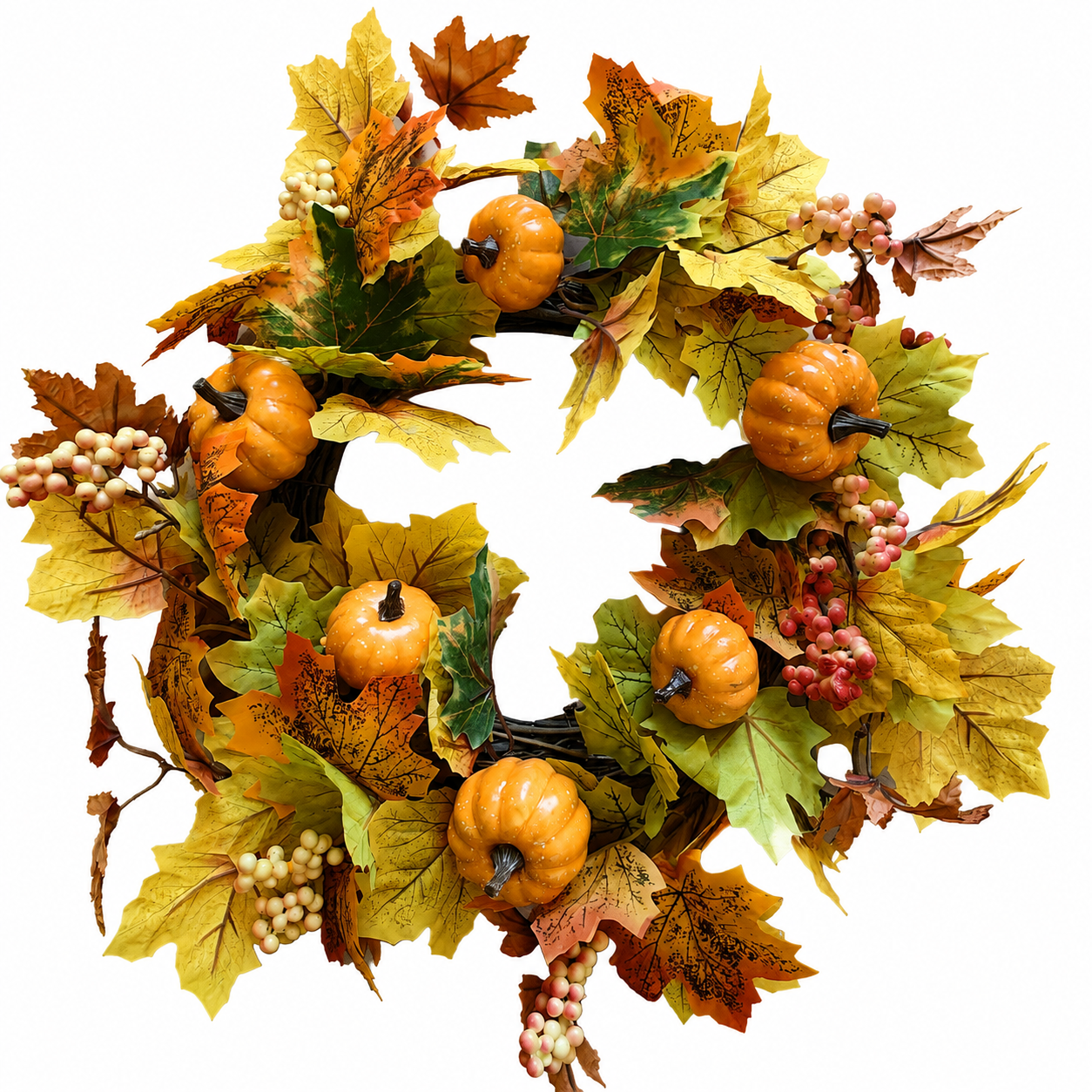 Wholesale Decorative Artificial Wreath for Fall Home Wall Harvest Decoration