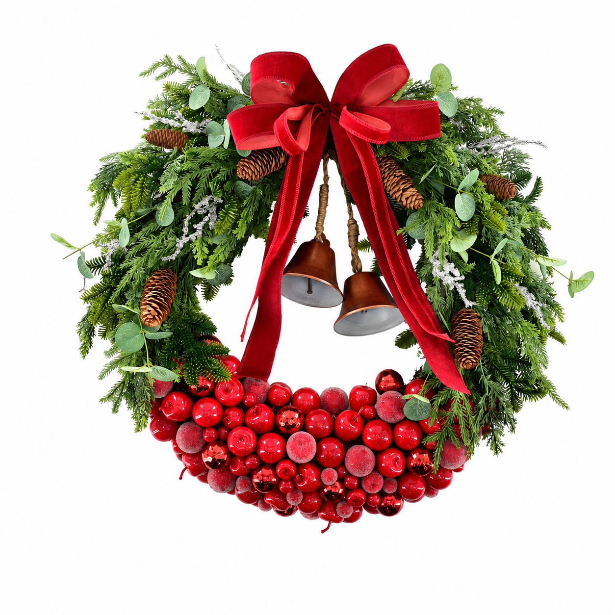 Wholesale Christmas Artificial Wreath Ornaments for Christmas Home Party Door Decoration