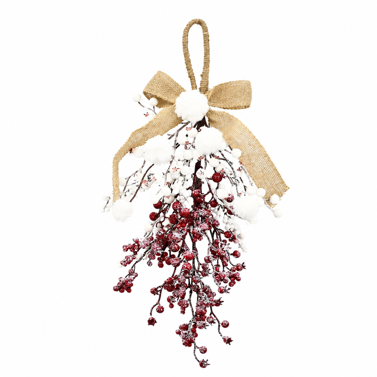 Wholesale Red Berry Christmas Door Swag for Home Festival Christmas Decoration