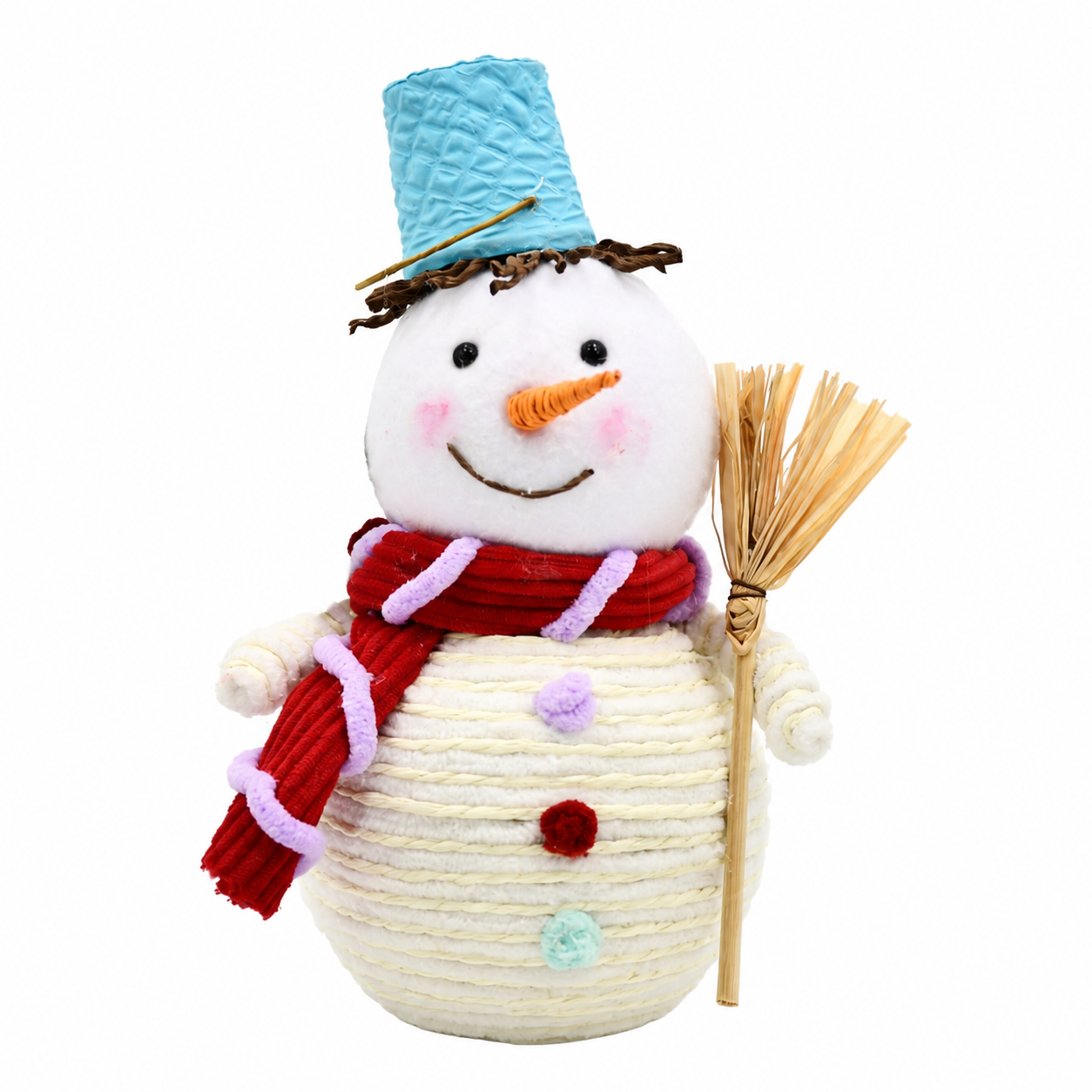 Decorative Christmas Fabric Snowman Doll Gift for Christmas Home Tabletop Decoration